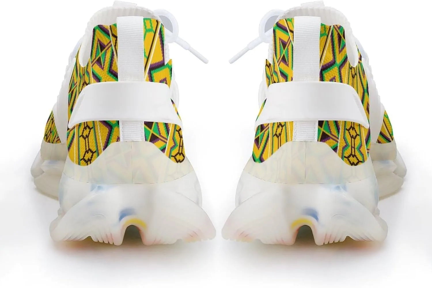 African Kente Pattern Men's Running Shoes Lightweight Walking Shoe Breathable Sneaker
