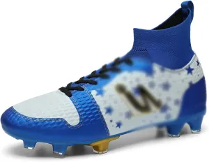 AIRFUL Indoor Soccer Shoes Football Cleats Mens Professional Turf Indoor Outdoor Competition Athletic Sneakers Suitable for Running/Competition/Training (Color : F, Size : 5.5 Women/4 Men)