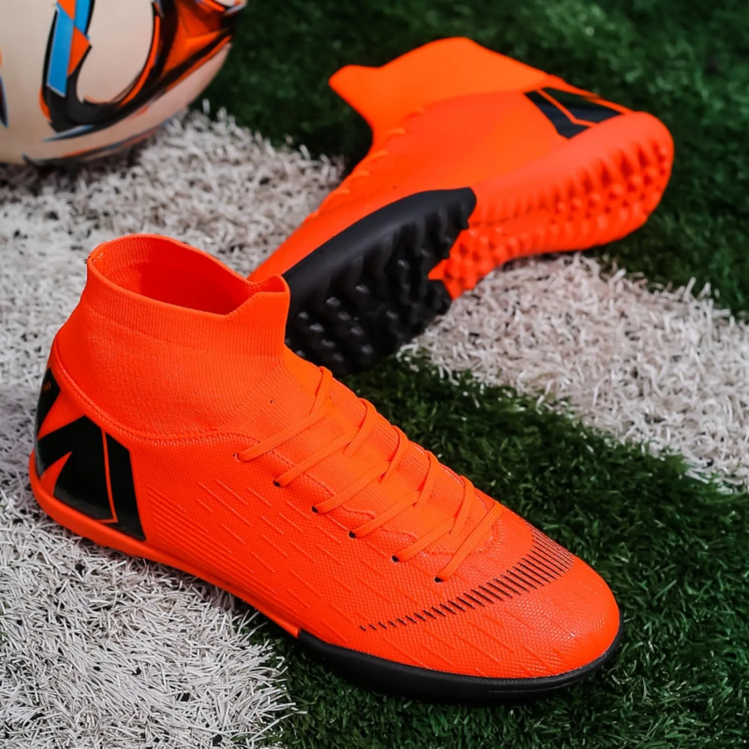 AMZ BSHIDA Men's Indoor Soccer Shoes Big Boys/Youth Training Turf Cleats Futsal Shoes/Football Sneaker