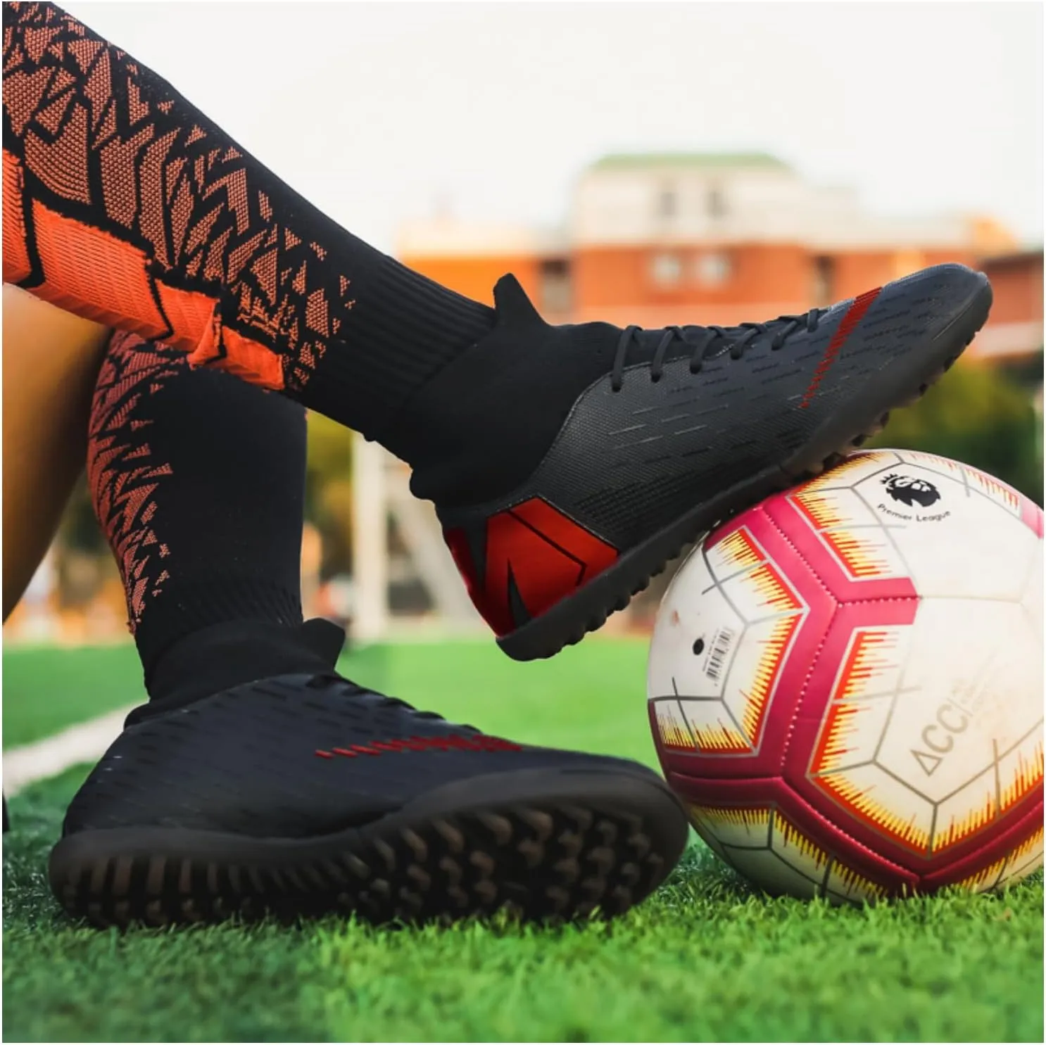 AMZ BSHIDA Men's Indoor Soccer Shoes Big Boys/Youth Training Turf Cleats Futsal Shoes/Football Sneaker