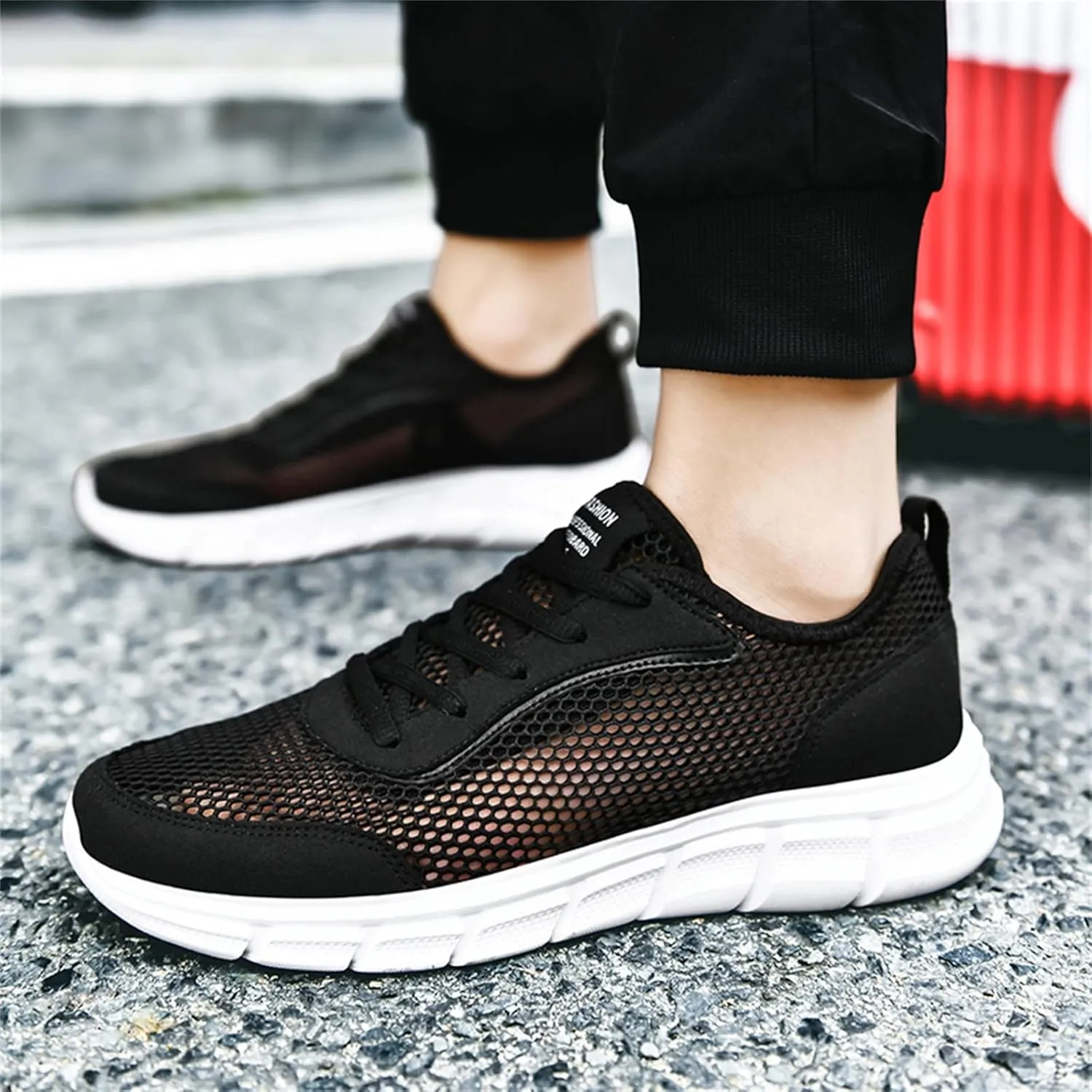 Arch Support Hiking Shoes for Men Lightweight Breathable Slip on Running Shoe Lightweight Elderly Slip on Shoes