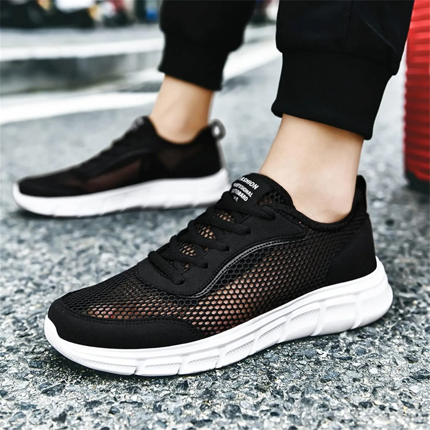 Arch Support Hiking Shoes for Men Lightweight Breathable Slip on Running Shoe Lightweight Elderly Slip on Shoes