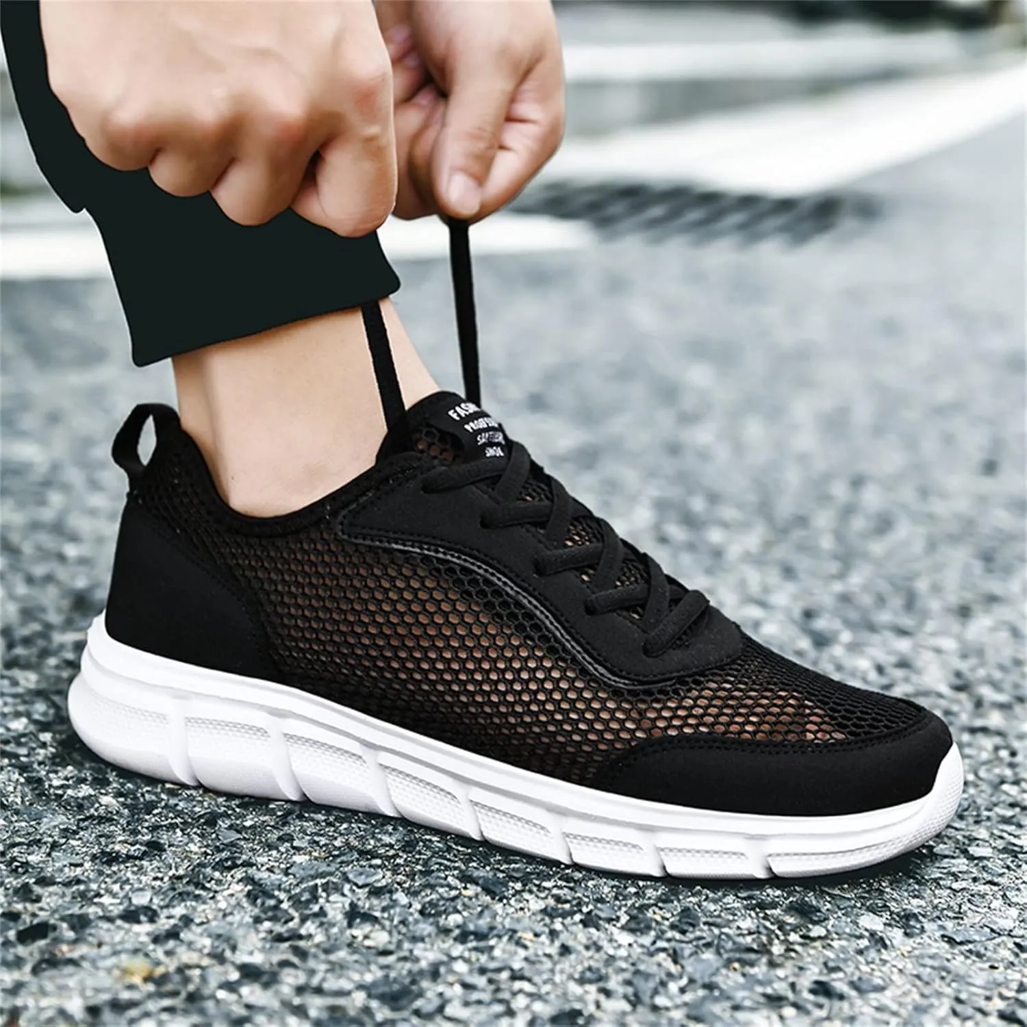 Arch Support Hiking Shoes for Men Lightweight Breathable Slip on Running Shoe Lightweight Elderly Slip on Shoes