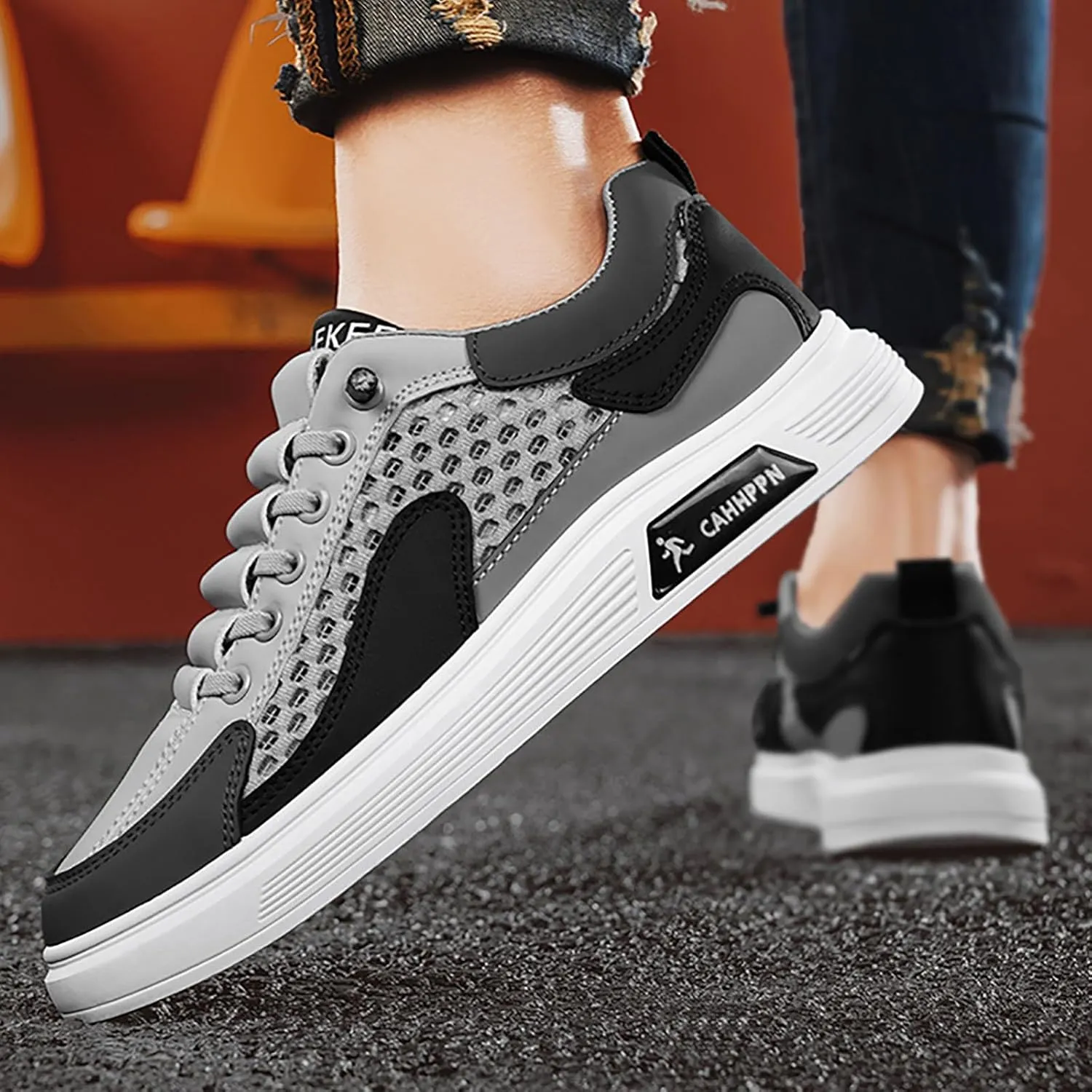 Arch Support Sports Shoes for Men Lightweight Sport Gym Jogging Walking Sneaker Lightweight Work Shoes for Men