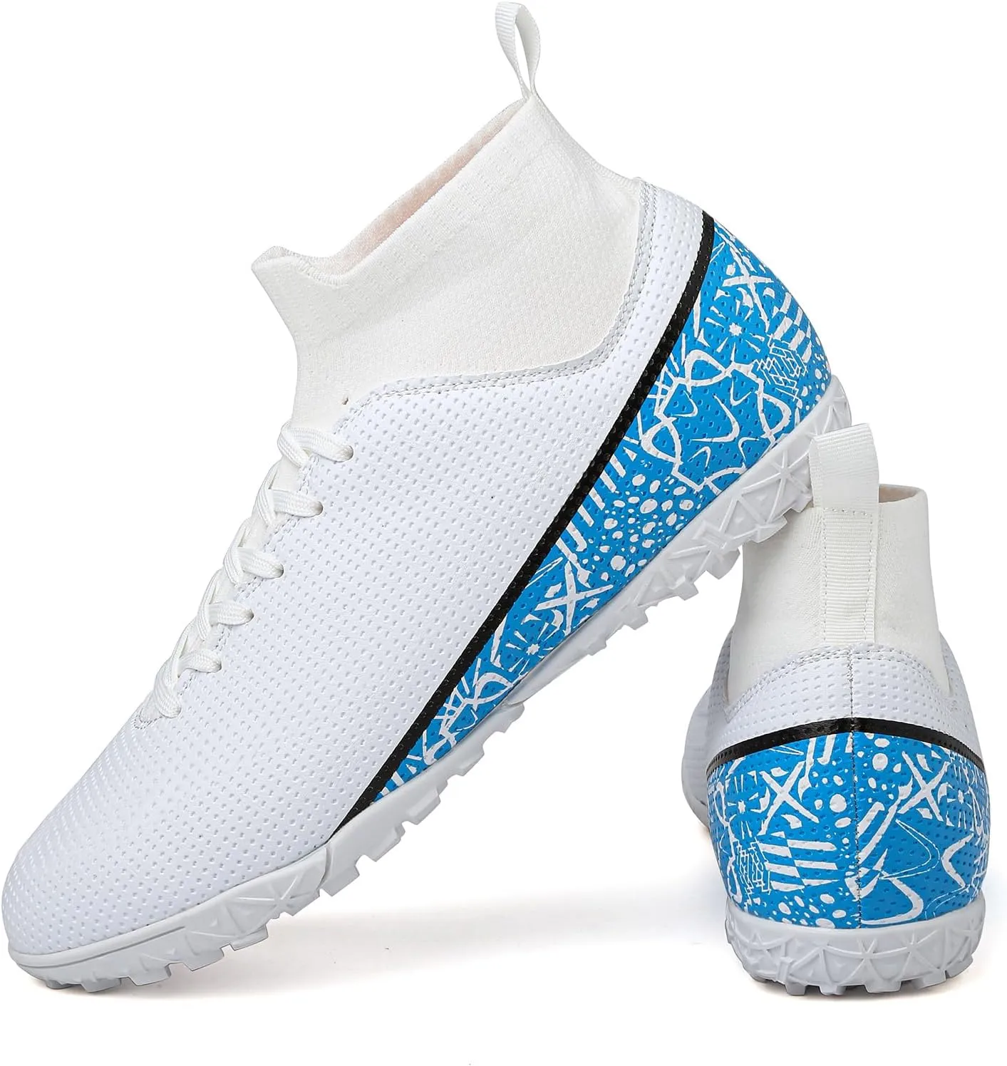 ASoftLand Soccer Cleats Mens Women Soccer Shoes for Big Boy AG/TF