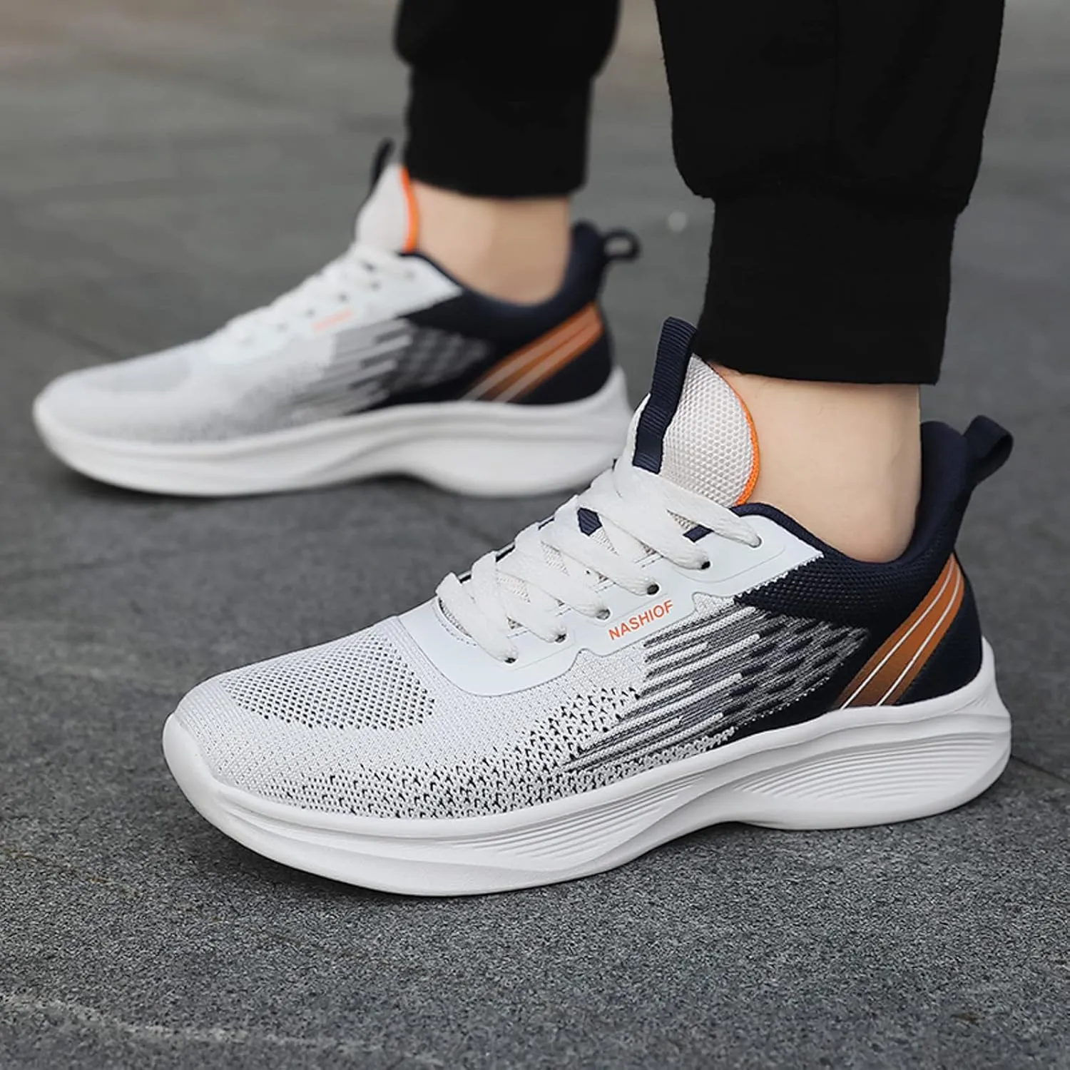 Athletic Fashion Sneakers for Men Breathable Casual Comfortable Walking Sneaker Arch Support Plantar Fasciitis