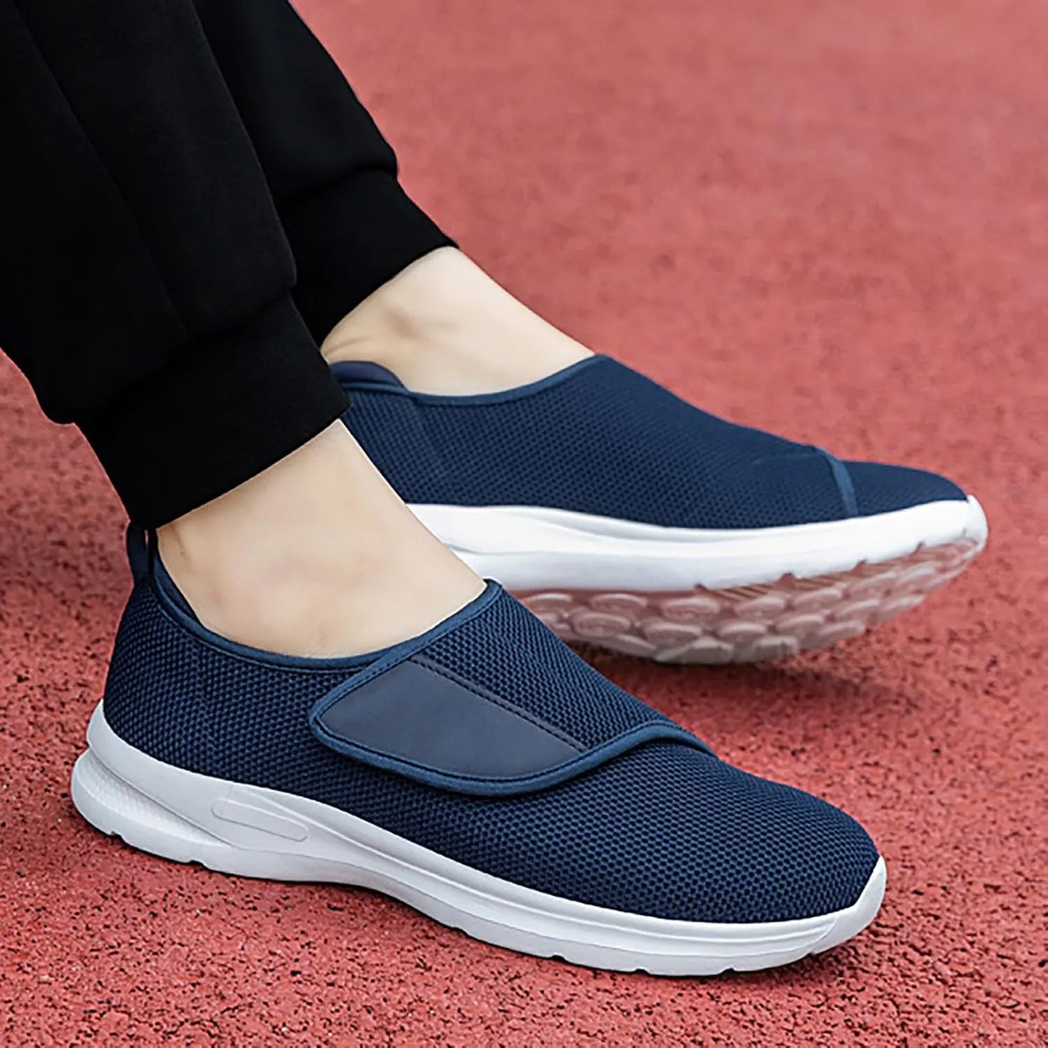 Athletic Fashion Sneakers for Men Comfortable Lightweight Casual Walking Shoe Lightweight Elderly Slip On Shoes