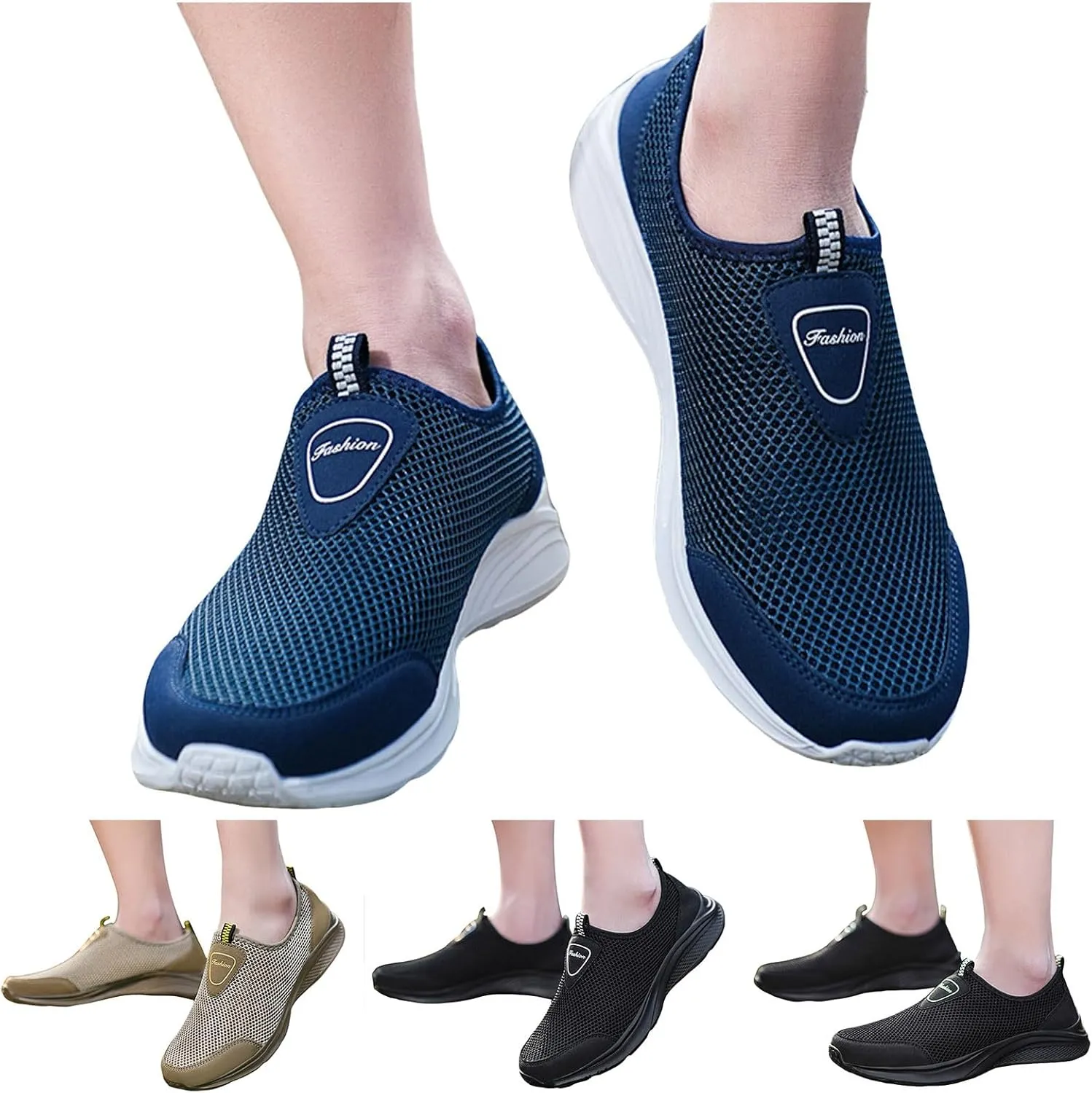 Athletic Fashion Sneakers for Men Comfortable Lightweight Casual Walking Shoe Outdoor Non Slip Jogging Sneakers