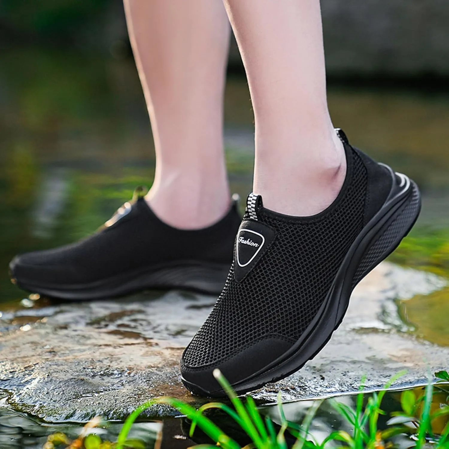 Athletic Fashion Sneakers for Men Comfortable Lightweight Casual Walking Shoe Outdoor Non Slip Jogging Sneakers