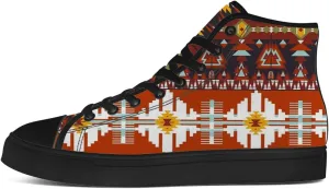 Aztec Shoes for Men Women Native American High Top Canvas Sneakers Lace Up Casual Walking Shoes Gifts for Him Her