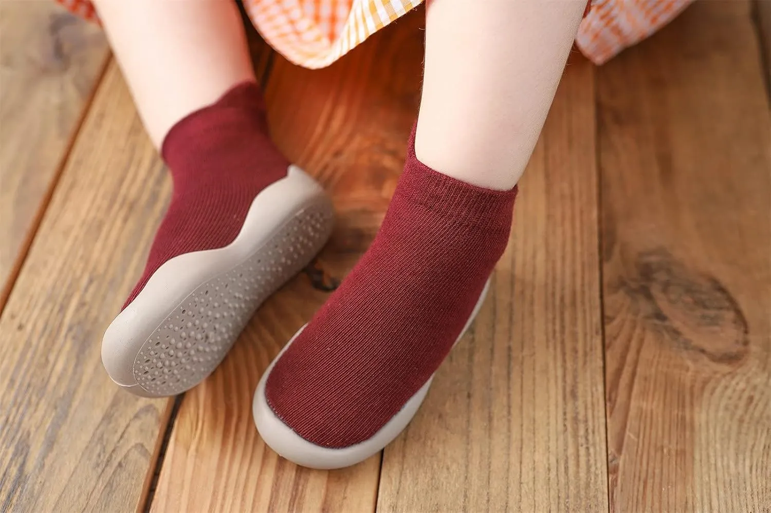 Baby First Walking Shoes,0-4 Years Toddler Boys Girls Walkers Shoes Indoor Solid Soft Casual Elastic Socks Shoes