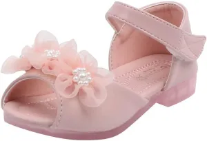 Baby Girl Shoes,Toddler Girls Leather Pearl Princess Shoes Party Cute Floral Sandals Kids Baby Shoes 1-7 Years