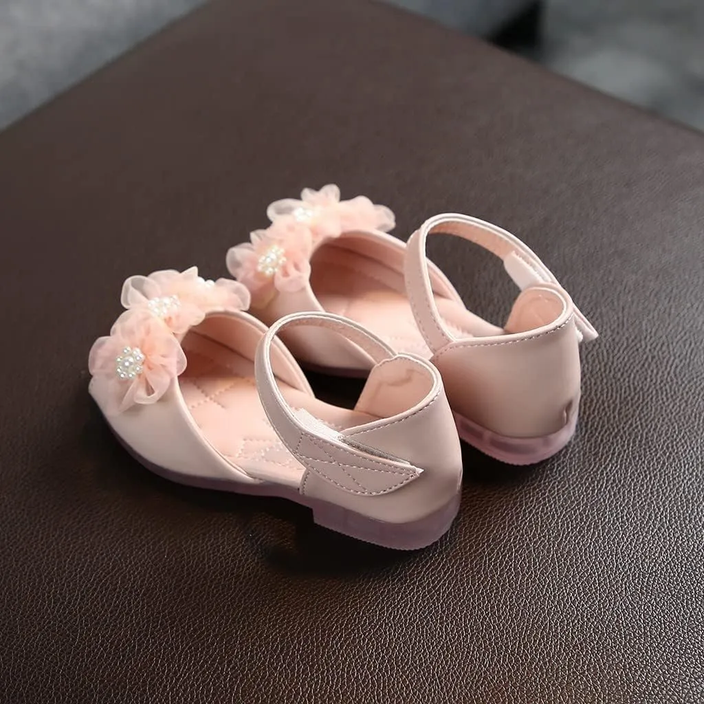 Baby Girl Shoes,Toddler Girls Leather Pearl Princess Shoes Party Cute Floral Sandals Kids Baby Shoes 1-7 Years