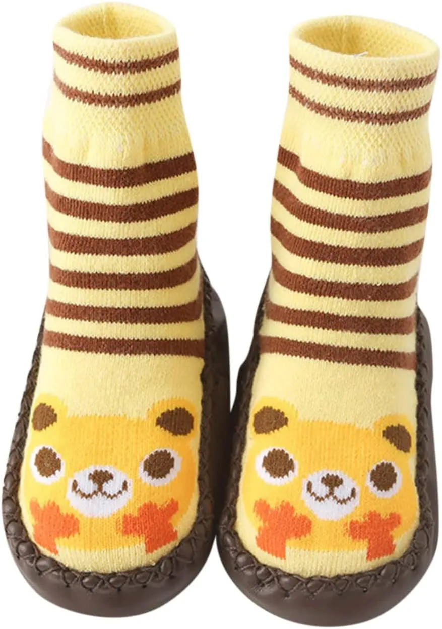 Baby Shoes Children Todller Shoes Autumn and Winter Boys and Girls Floor Sports Shoes and Socks Shoes Flat House Shoes