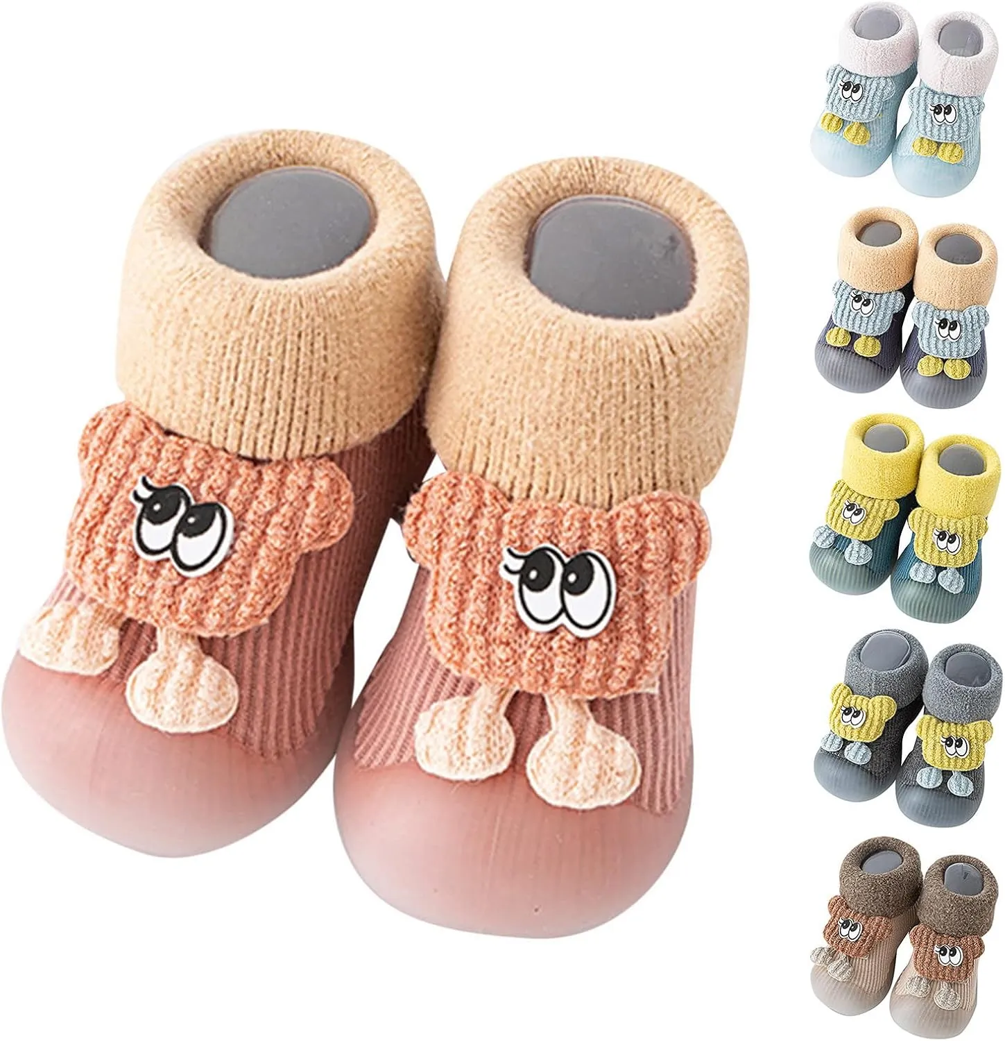 Baby Sock Shoes,Infant Boys Girls Animal Cartoon Socks Shoes Fleece WarmThe Floor Socks Non Slip Prewalker Shoes