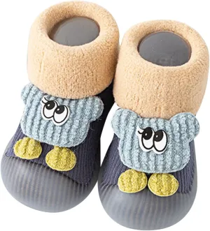 Baby Sock Shoes,Infant Boys Girls Animal Cartoon Socks Shoes Fleece WarmThe Floor Socks Non Slip Prewalker Shoes