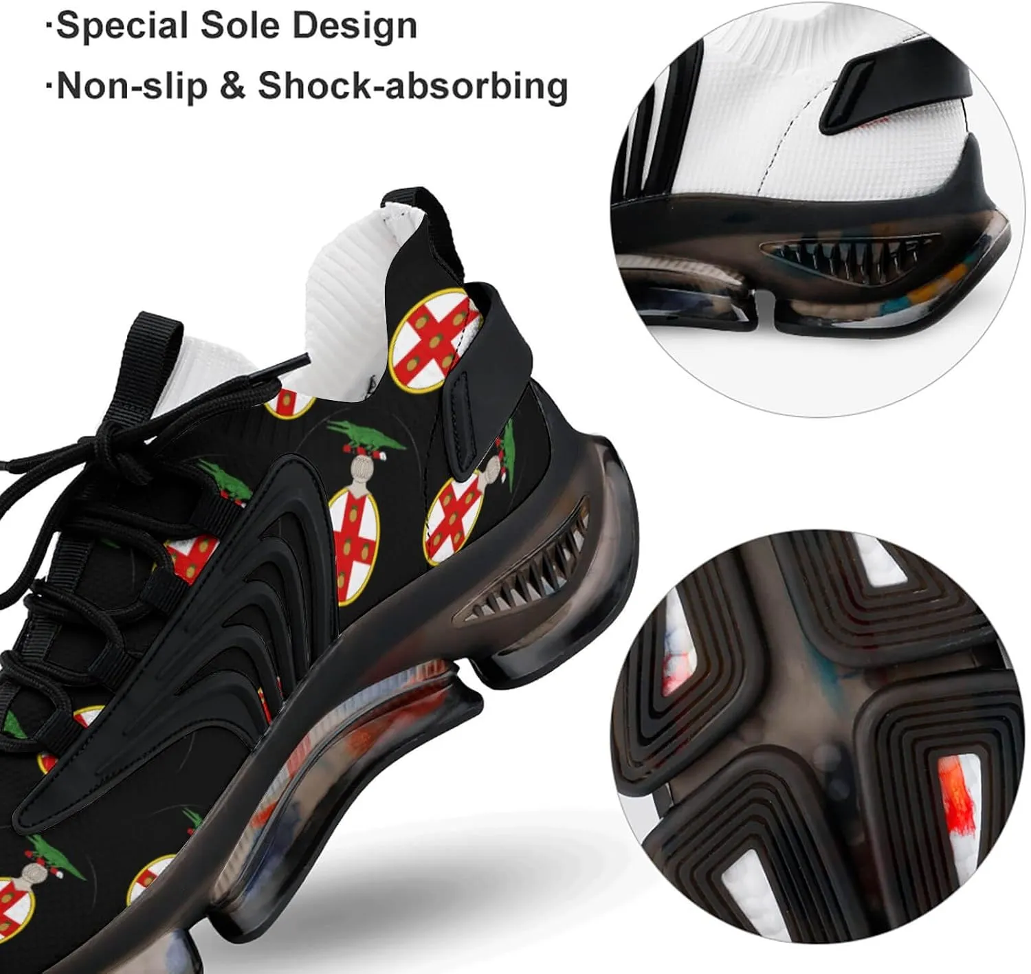 Badge of Jamaica Men's Running Shoes Lightweight Walking Shoe Breathable Sneaker
