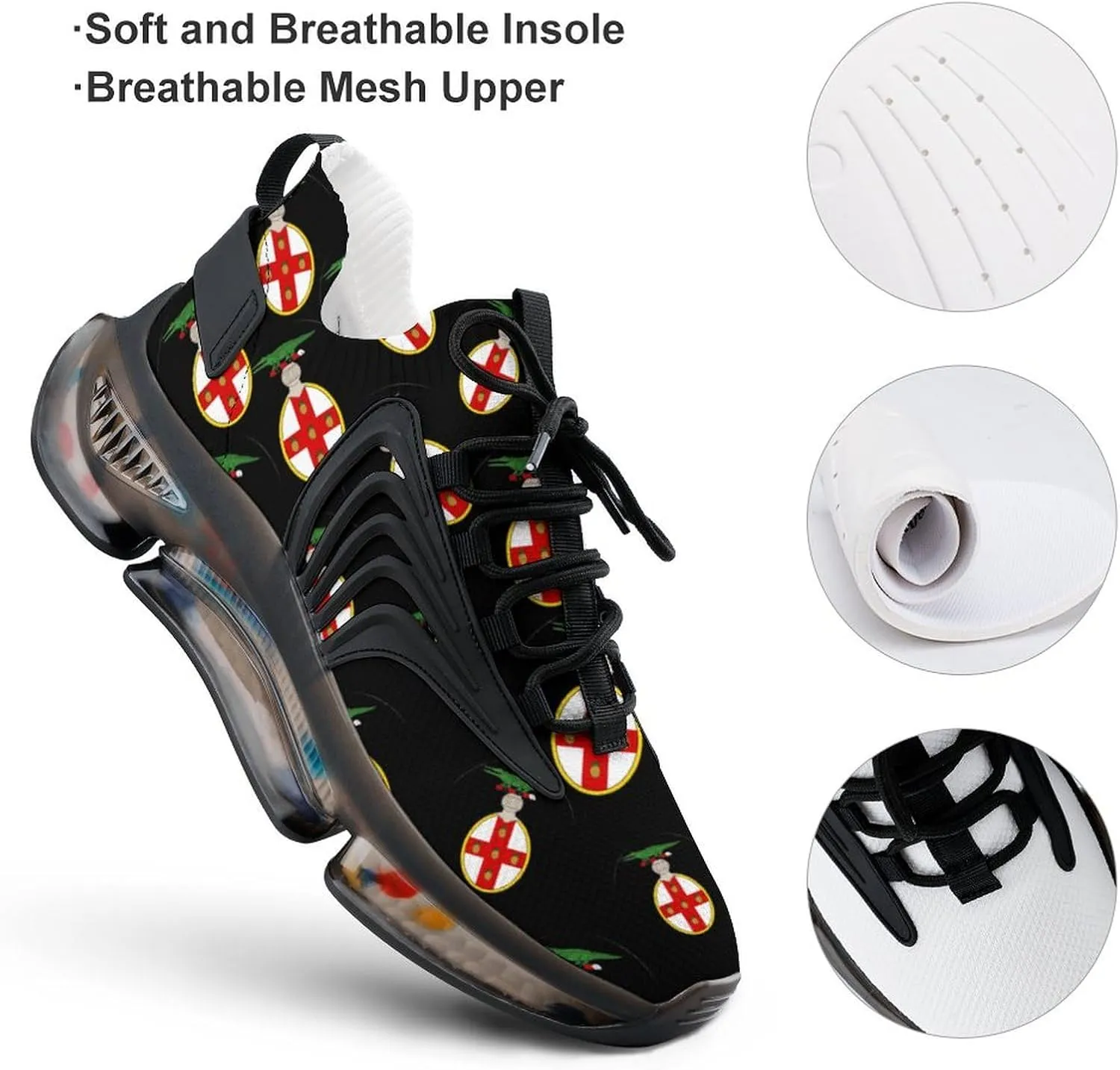 Badge of Jamaica Men's Running Shoes Lightweight Walking Shoe Breathable Sneaker
