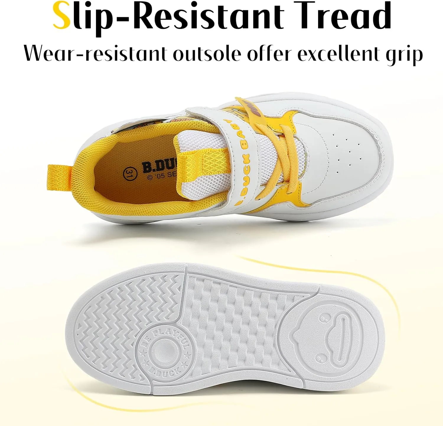 B.Duck Toddler Shoes for Girl and Boy [Comfortable & Fashionable] Kids Shoe Toddler Tennis Shoes Toddler Sneakers for Toddler/Little Kid Toddler Shoes Size 6-Big Kid 1