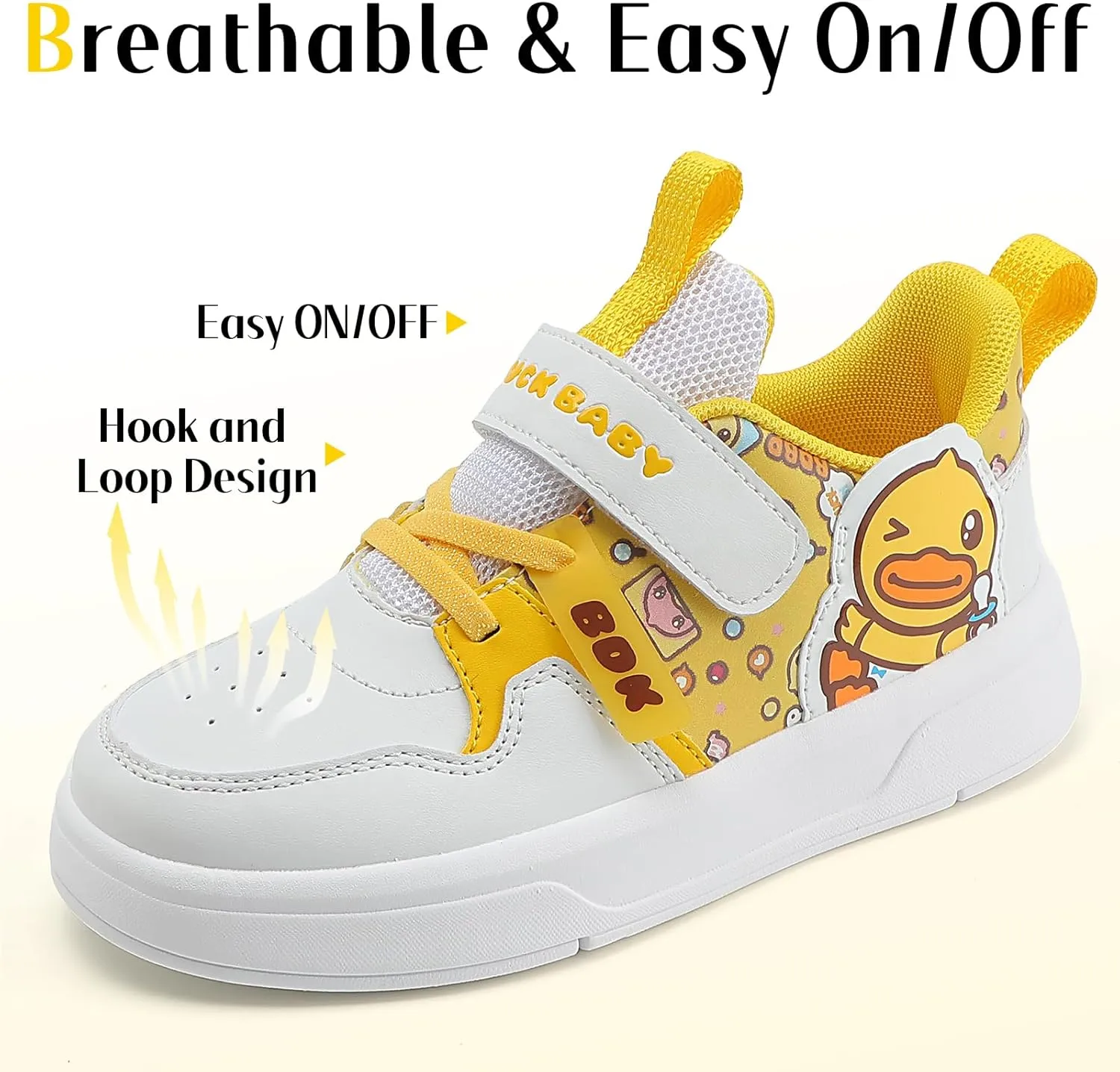 B.Duck Toddler Shoes for Girl and Boy [Comfortable & Fashionable] Kids Shoe Toddler Tennis Shoes Toddler Sneakers for Toddler/Little Kid Toddler Shoes Size 6-Big Kid 1