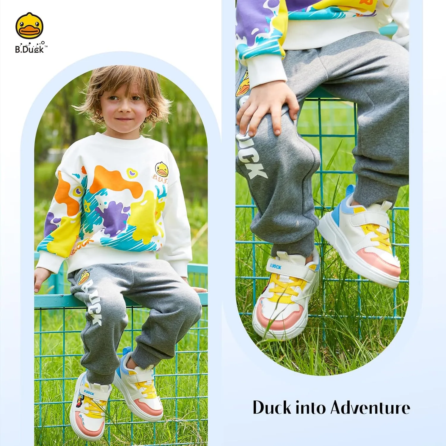 B.Duck Toddler Shoes for Girl and Boy [Comfortable & Fashionable] Kids Shoe Toddler Tennis Shoes Toddler Sneakers for Toddler/Little Kid Toddler Shoes Size 6-Big Kid 1