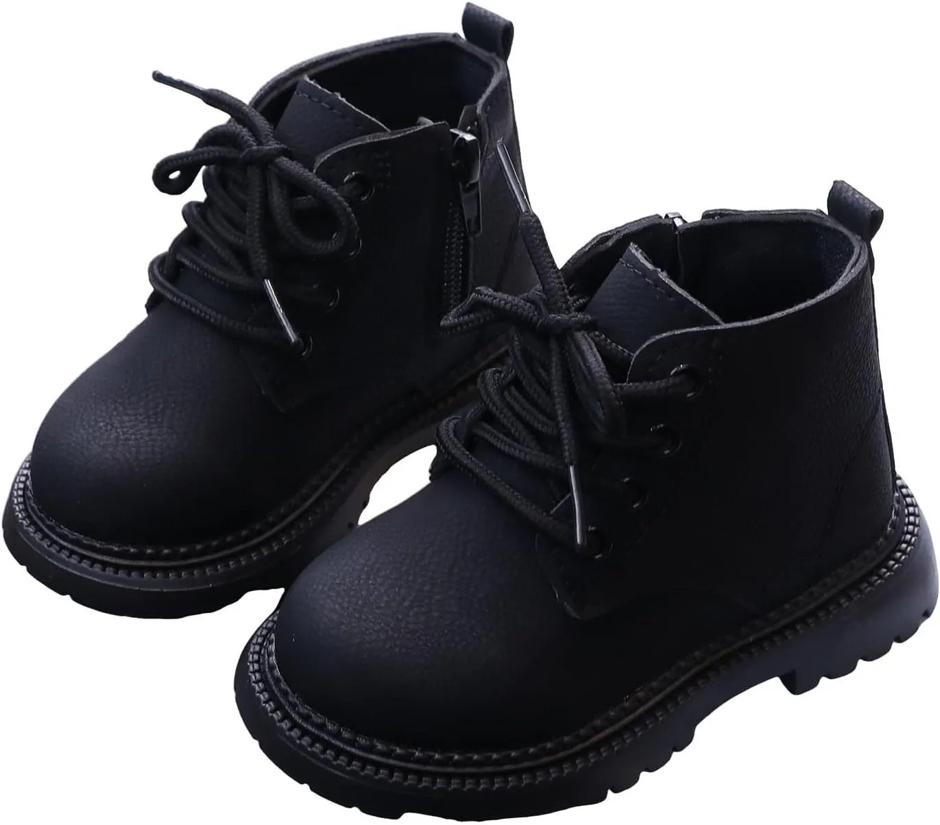 Boots for Girls, Girls Classic Hiking Boots Side Zipper Casual Walking Work Boots High Top Lace Up Combat Ankle Boots