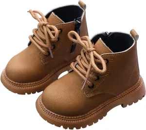 Boots for Girls, Girls Classic Hiking Boots Side Zipper Casual Walking Work Boots High Top Lace Up Combat Ankle Boots