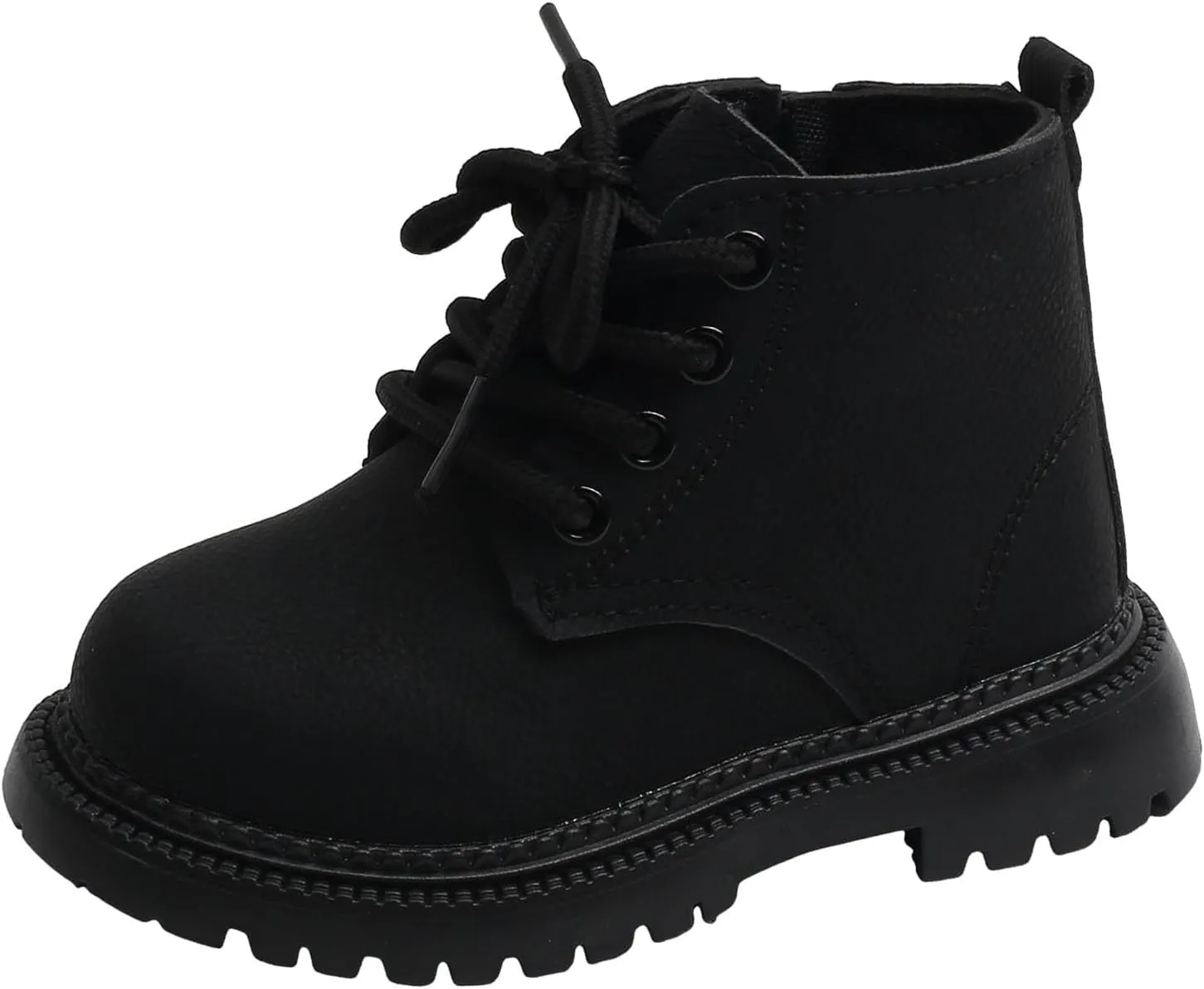Boots for Girls, Girls Classic Hiking Boots Side Zipper Casual Walking Work Boots High Top Lace Up Combat Ankle Boots