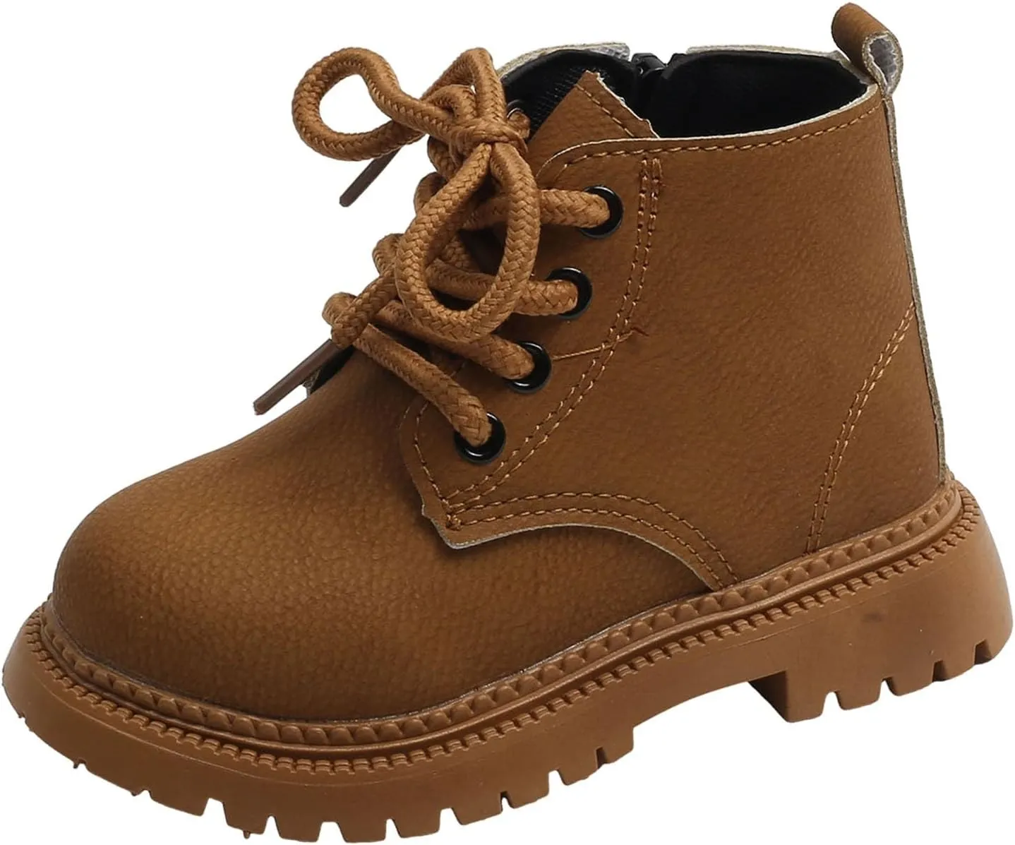 Boots for Girls, Girls Classic Hiking Boots Side Zipper Casual Walking Work Boots High Top Lace Up Combat Ankle Boots