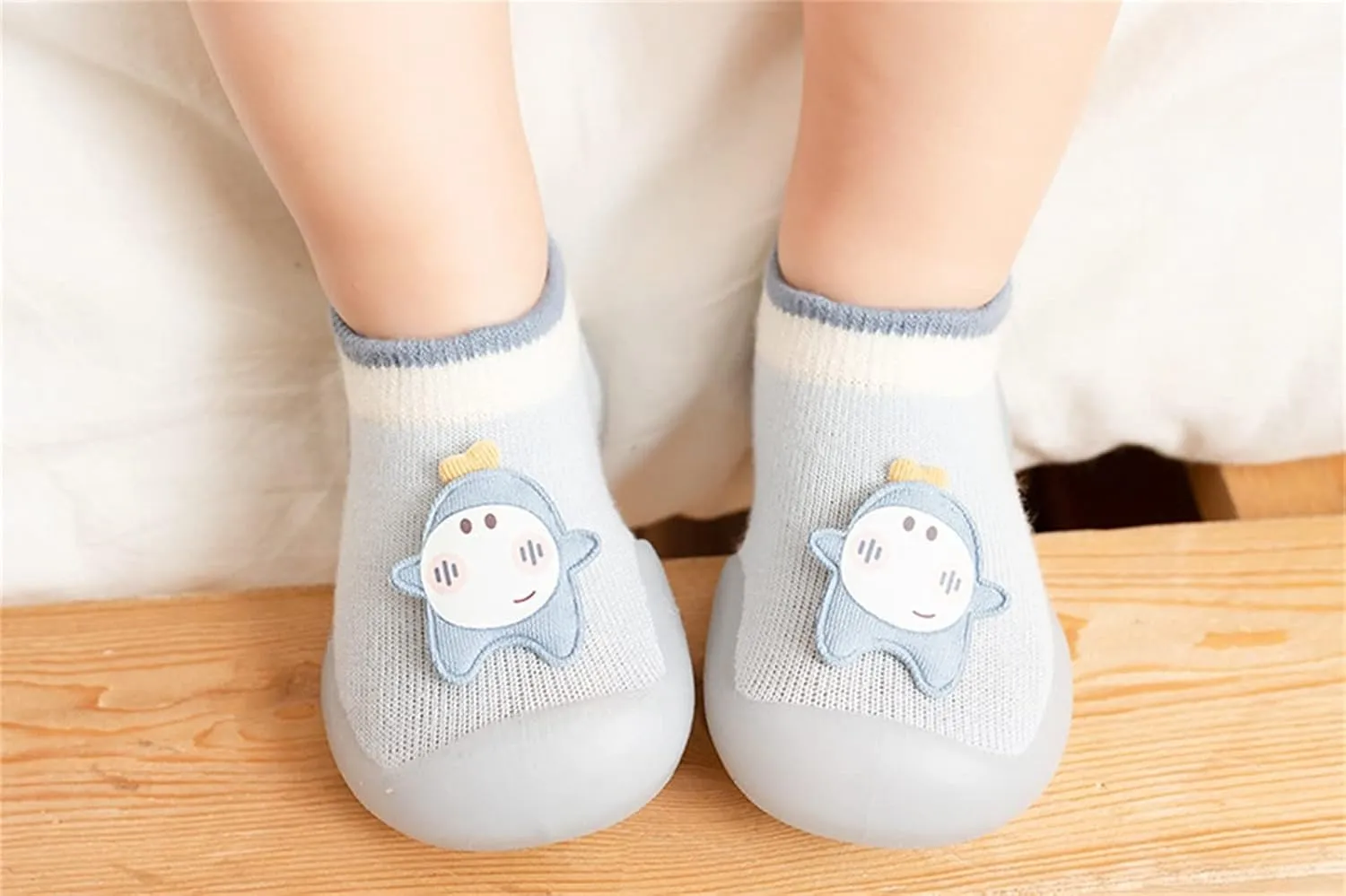 Boy Girl Baby Sock Shoes,0-3 Years Newborn Baby Boys Girls Sock Shoes Cute Cartoon First Walking Shoes Prewalker