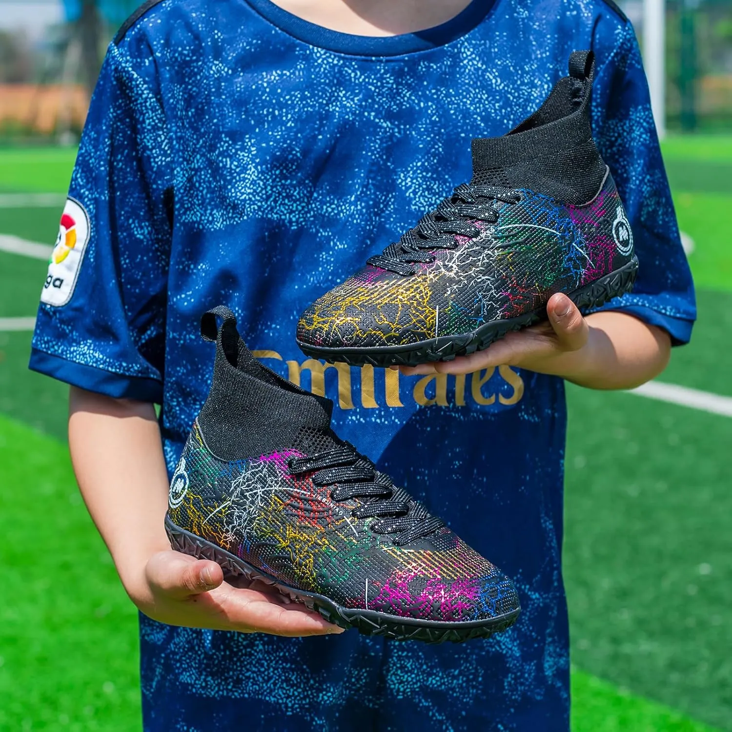 Boy Soccer Cleats Big Kids Soccer Shoes Professional Soccer Cleats Shoes,Unisex Soccer Sneakers for Little Kids Athletic