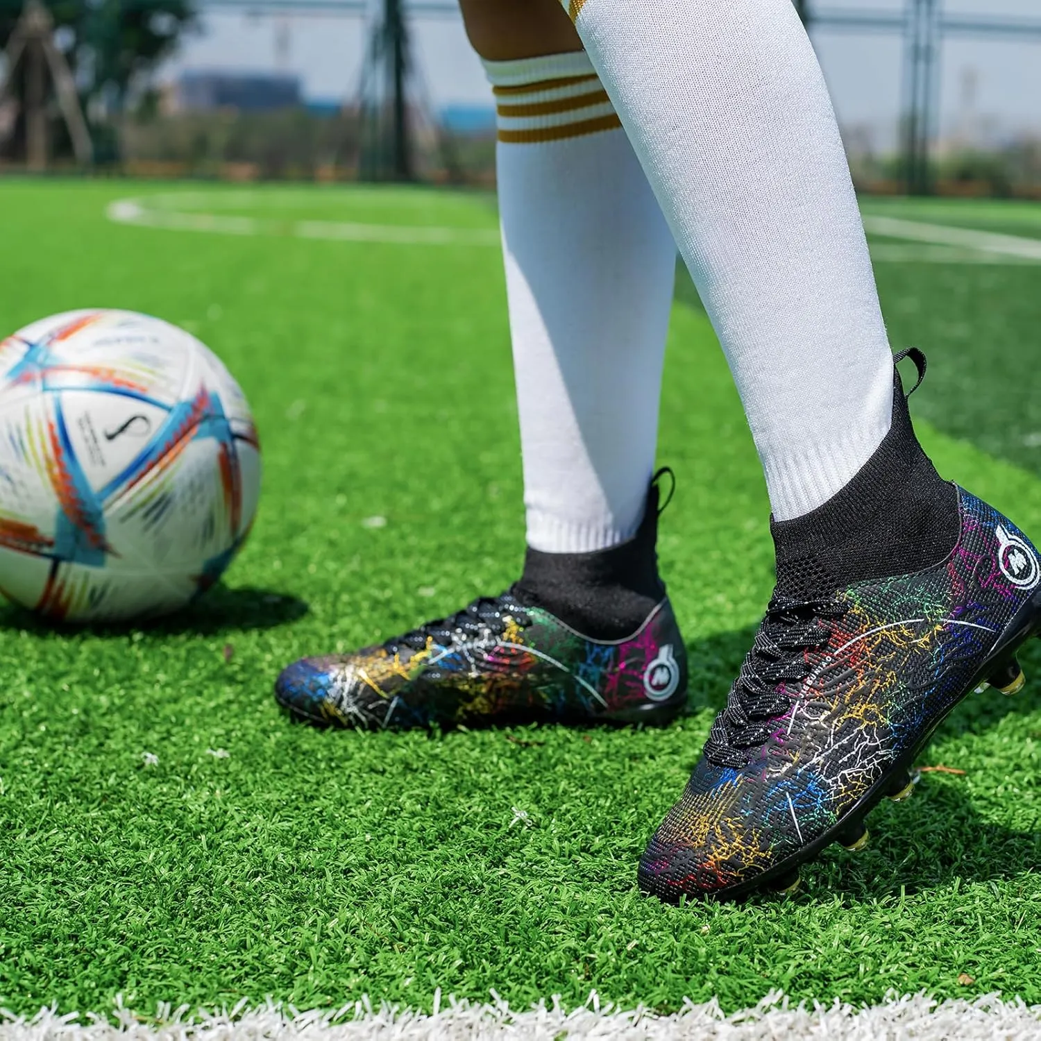 Boy Soccer Cleats Big Kids Soccer Shoes Professional Soccer Cleats Shoes,Unisex Soccer Sneakers for Little Kids Athletic