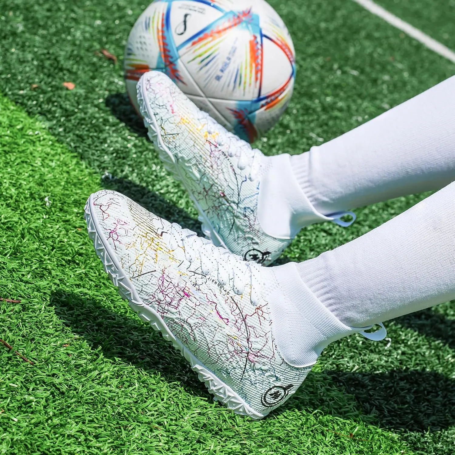 Boy Soccer Cleats Big Kids Soccer Shoes Professional Soccer Cleats Shoes,Unisex Soccer Sneakers for Little Kids Athletic