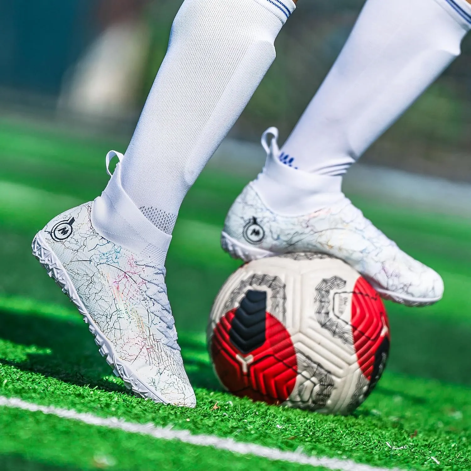Boy Soccer Cleats Big Kids Soccer Shoes Professional Soccer Cleats Shoes,Unisex Soccer Sneakers for Little Kids Athletic