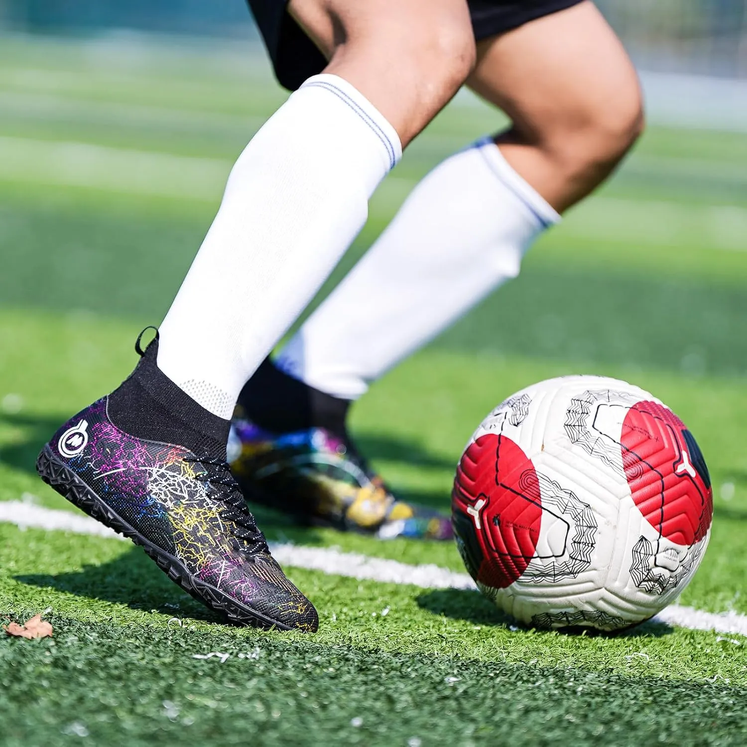 Boy Soccer Cleats Big Kids Soccer Shoes Professional Soccer Cleats Shoes,Unisex Soccer Sneakers for Little Kids Athletic