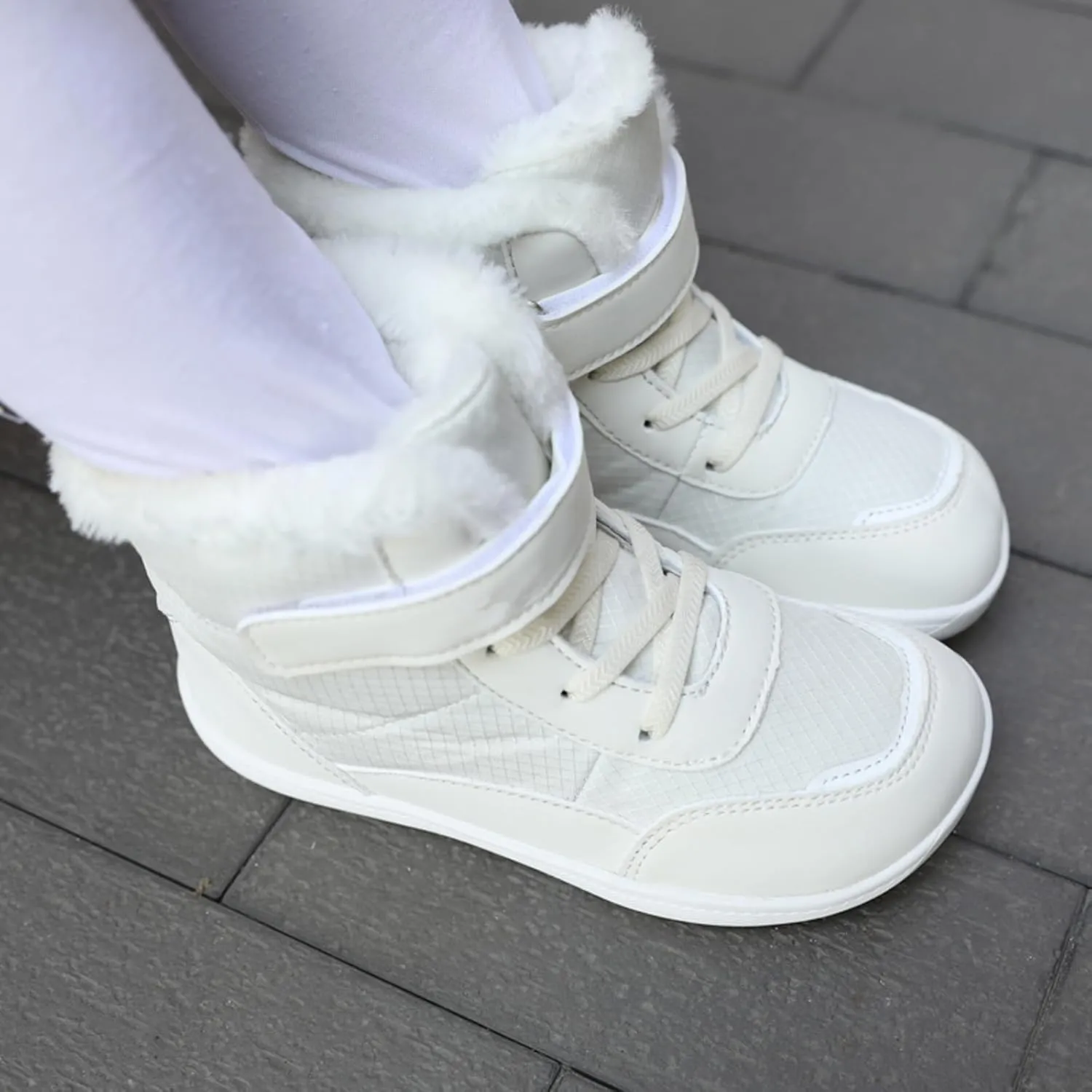 Boys Girls Barefoot Winter Boots With Wide Toe Box Slip Drop Sole Ankle Winter Snow Boots For Hiking Boots Boys