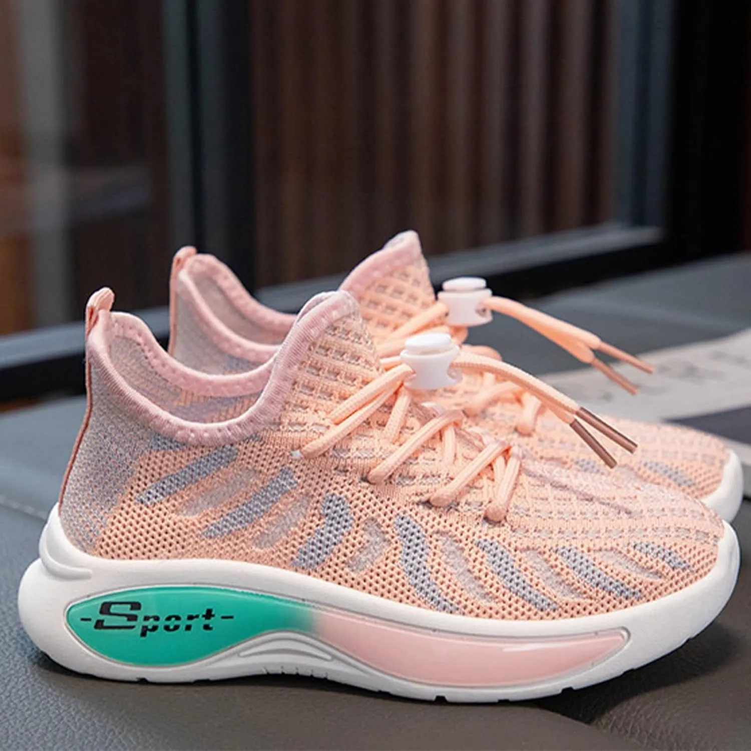 Boys Girls Mesh Breathable Sneakers Kids Toddler Lightweight Non-Slip Hook and Loop Causal Walking Running Shoes