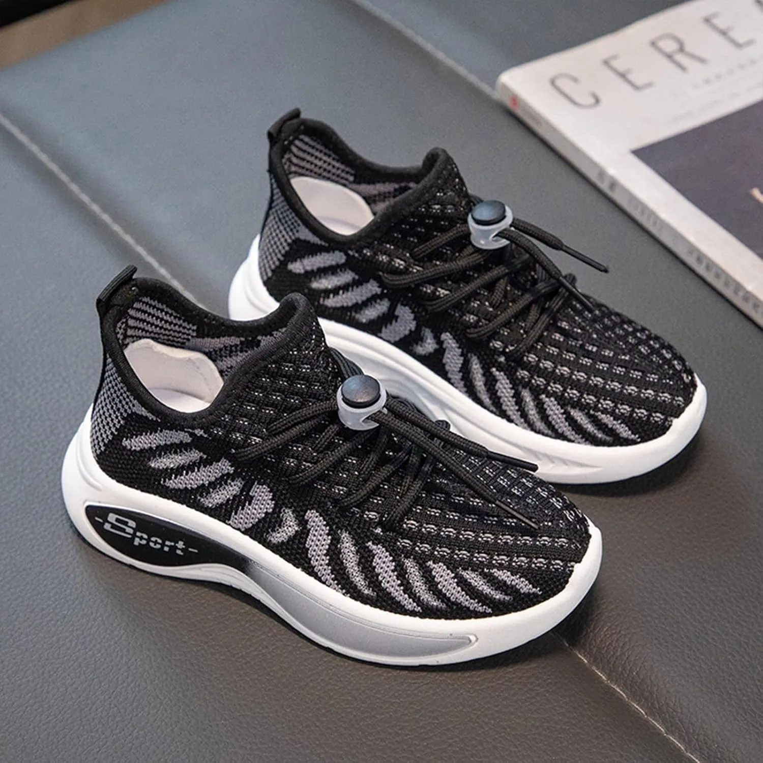 Boys Girls Mesh Breathable Sneakers Kids Toddler Lightweight Non-Slip Hook and Loop Causal Walking Running Shoes