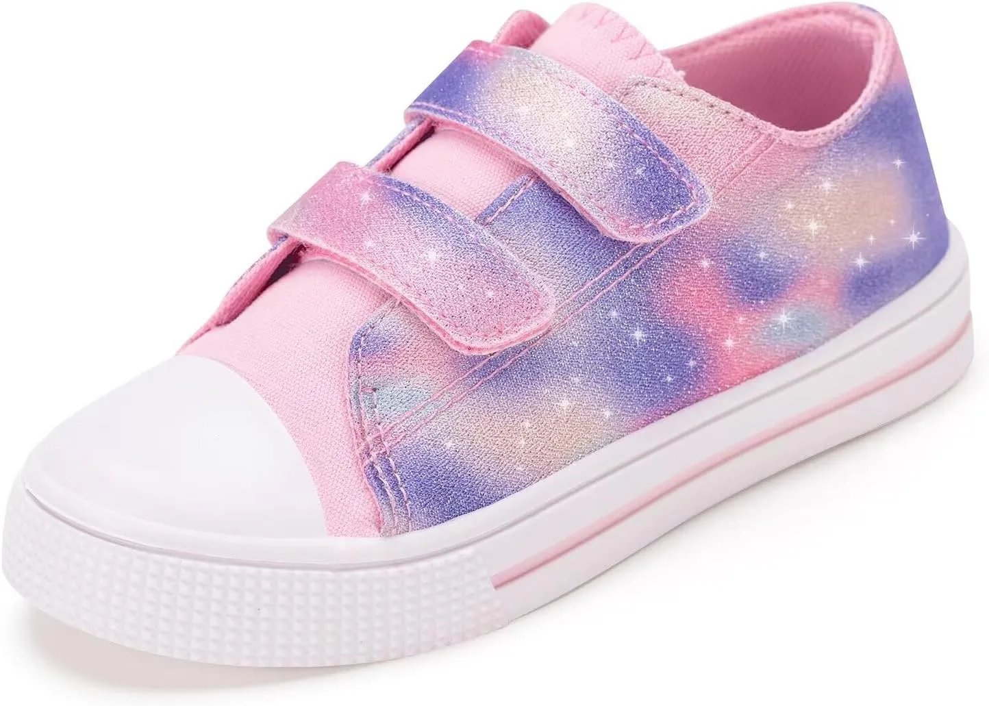 Boys Girls Sneakers Toddler Canvas Shoes Kids Walking Shoes with Hook and Loops