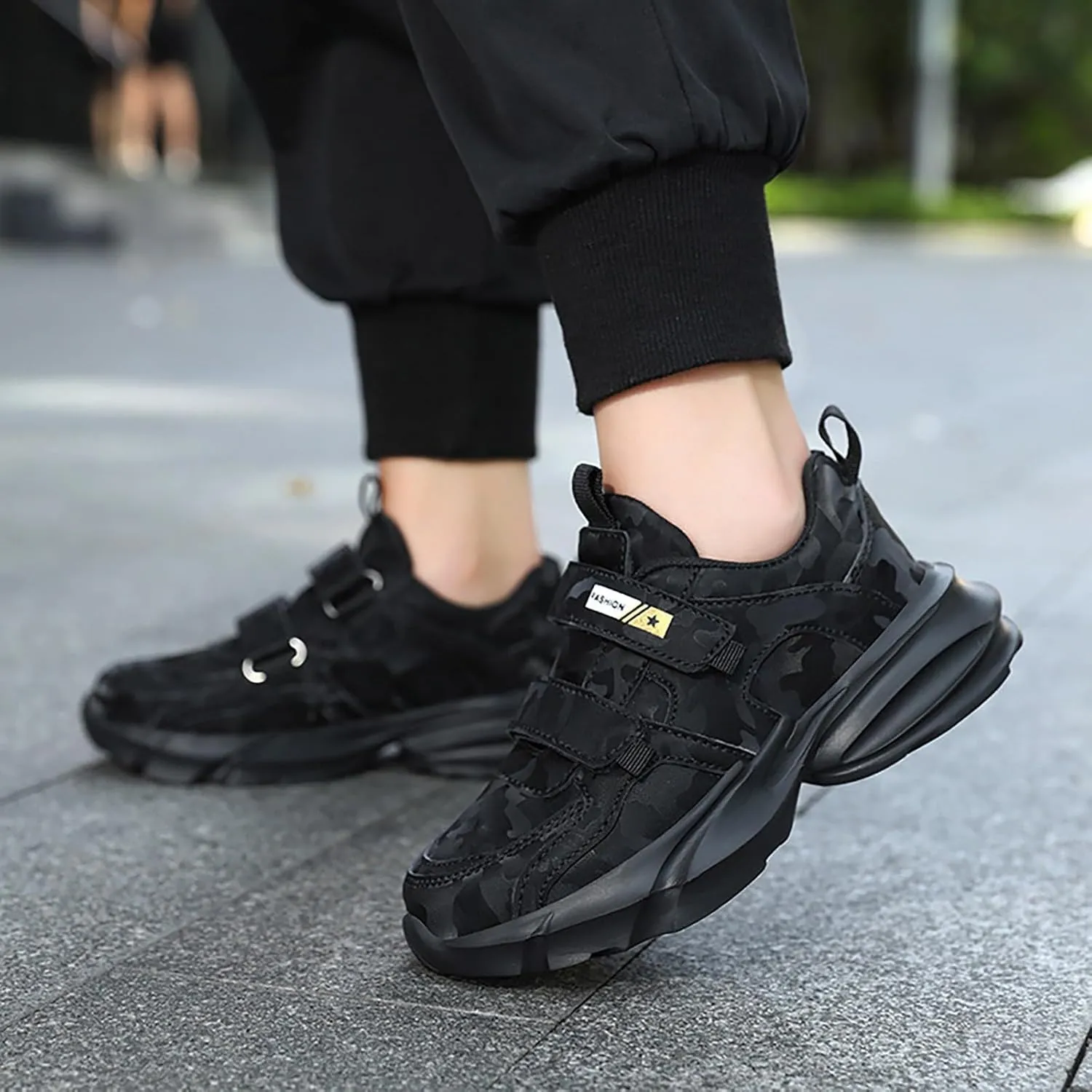 Boys School Sport Shoes Kids Lightweight Breathable Basketball Sneakers Soft Sole Outdoor Running Walking Shoes