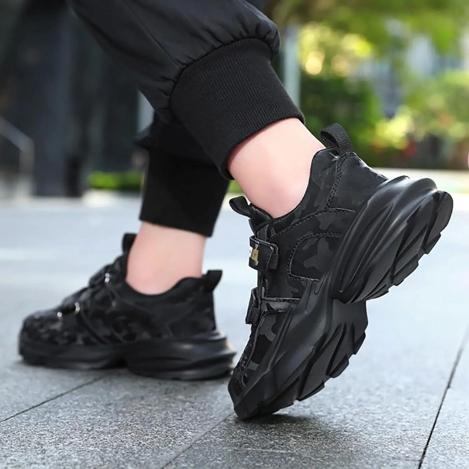 Boys School Sport Shoes Kids Lightweight Breathable Basketball Sneakers Soft Sole Outdoor Running Walking Shoes
