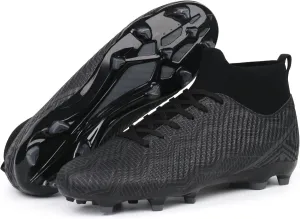 brooman Men Firm Ground Soccer Cleats Big Kids Youth Outdoor Football Shoes