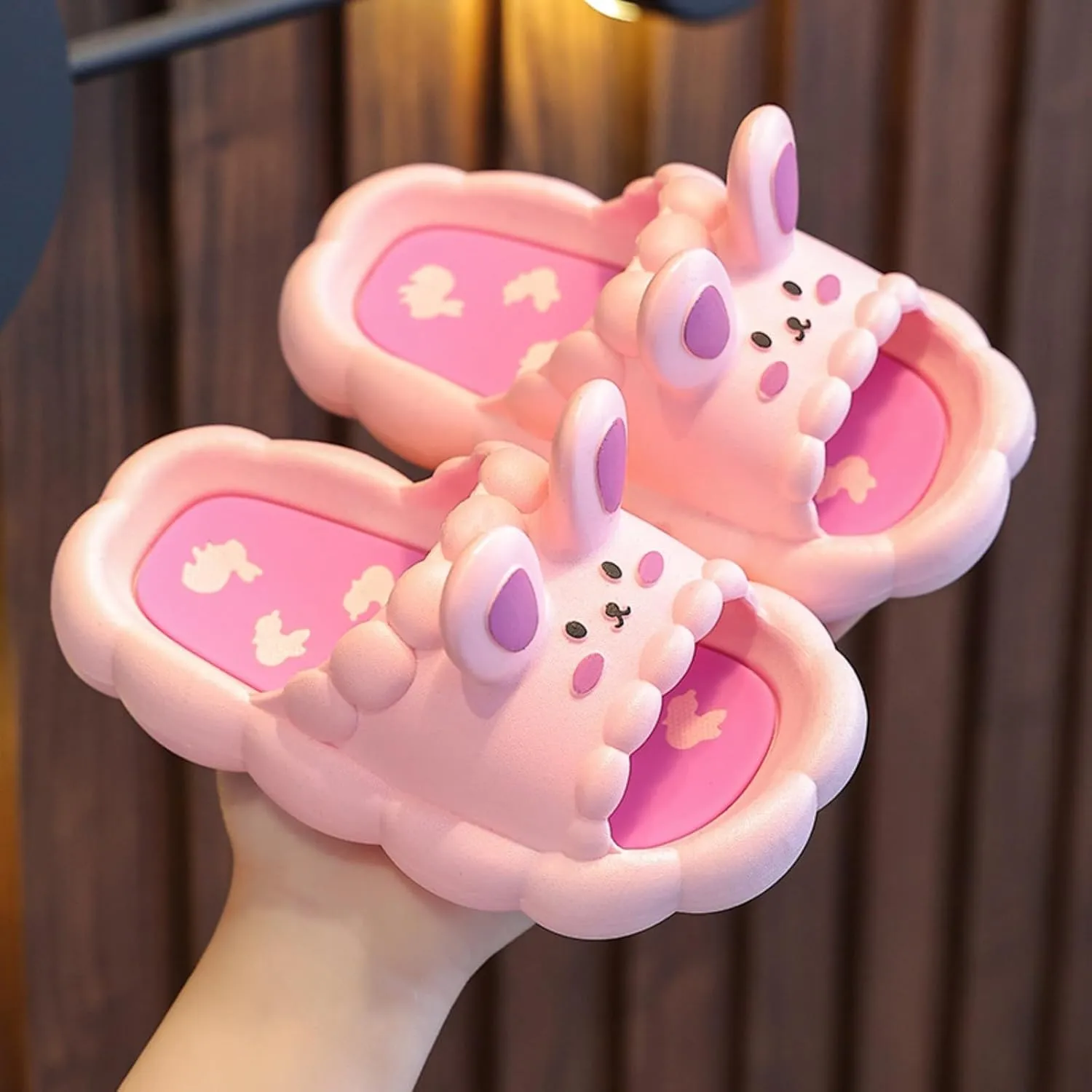 Bunny Toddler Slides Slipper Unisex Child Boys Girls Slide Sandals for Kids Flip Flops Shower Slippers Beach Shoes