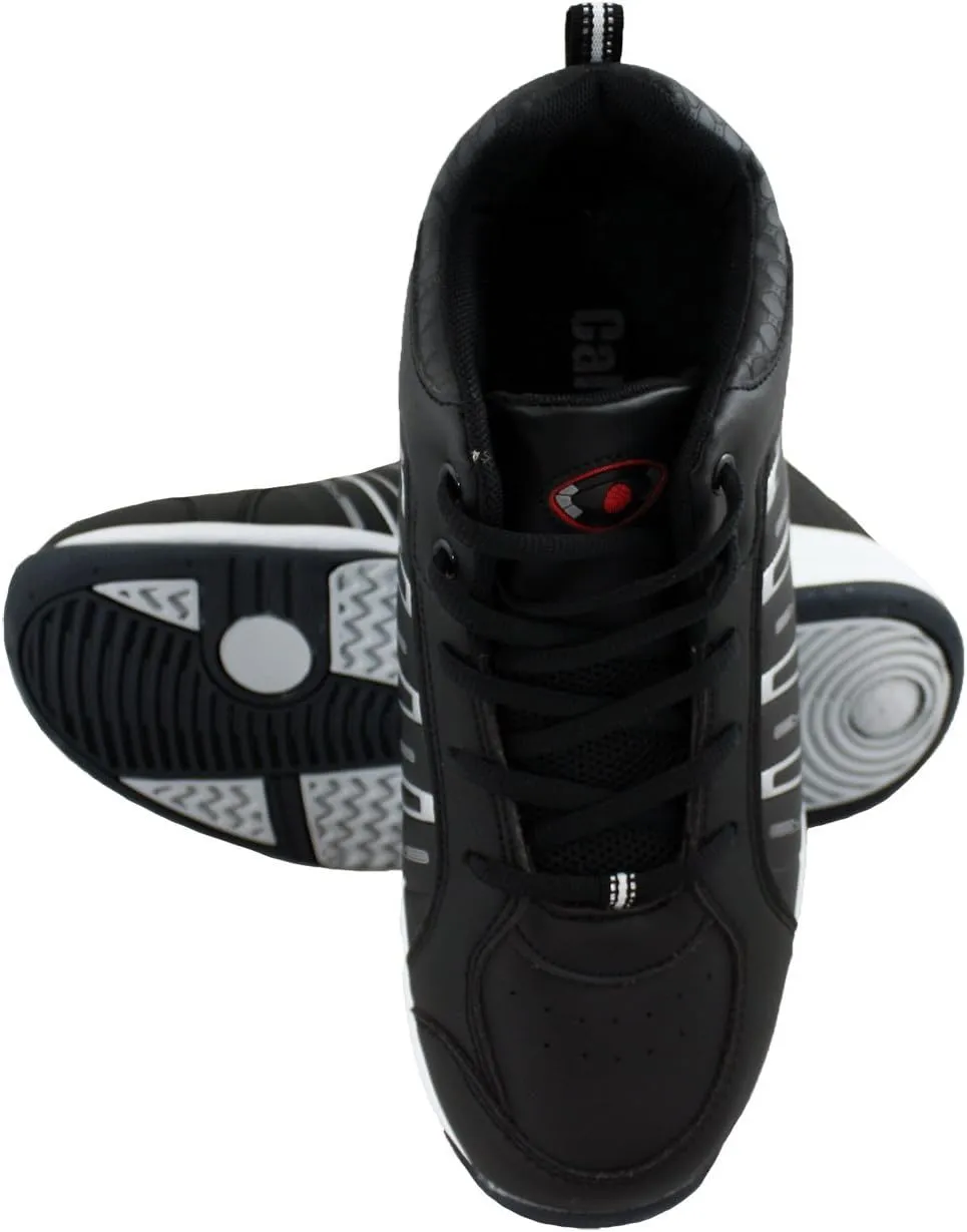 Calden Men's Invisible Height Increasing Elevator Shoes - Black Leather Lace-up Lightweight Sport Sneakers - 3.8 Inches Taller - K3328 - Size 6 D(M) US
