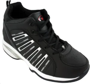 Calden Men's Invisible Height Increasing Elevator Shoes - Black Leather Lace-up Lightweight Sport Sneakers - 3.8 Inches Taller - K3328 - Size 6 D(M) US