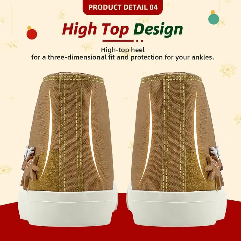 Canvas High Top Shoes for Women Men Fashion High Top Lace Up Sneakers Womens Mens Canvas Shoes Casual Tennis Walking Shoes Comfortable Breathable