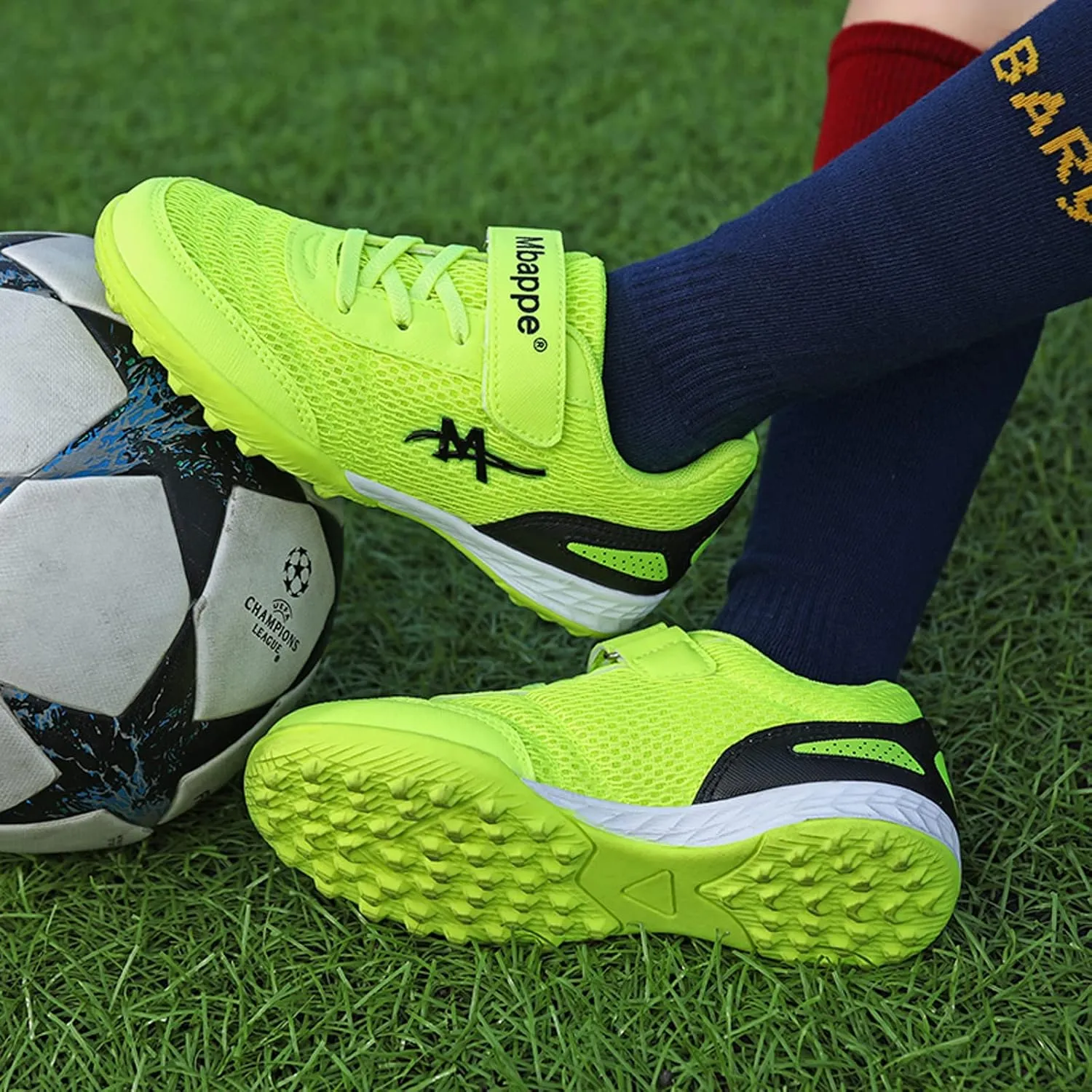 CERYTHRINA Kids Men's Soccer Cleats Athletic Shoes Ground Football Profession Training Boots(Little Kid/Big Kid/Men)