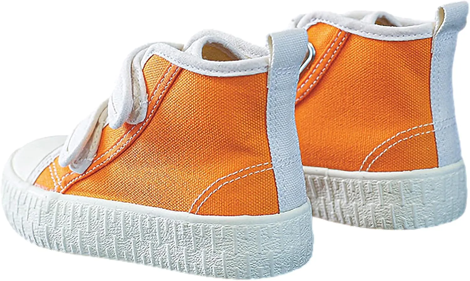 Children's Casual Canvas Shoes High Top Hook&Loop Sneakers for Boys and Girls