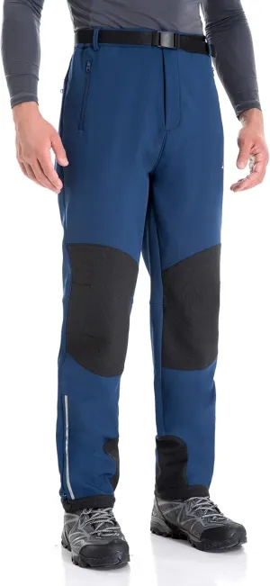 clothin Men's Insulated Pants Fleece Lined Snow Pants Softshell Water and Wind-Resistant