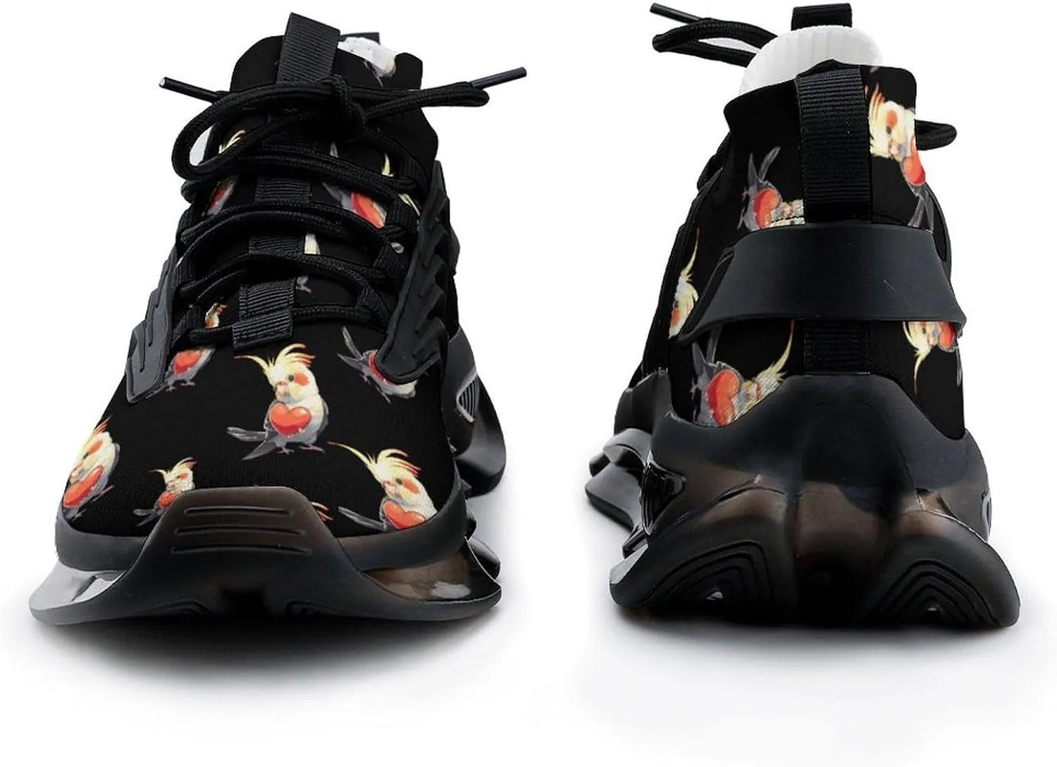 Cute Heart Cockatiel Men's Running Shoes Lightweight Walking Shoe Breathable Sneaker
